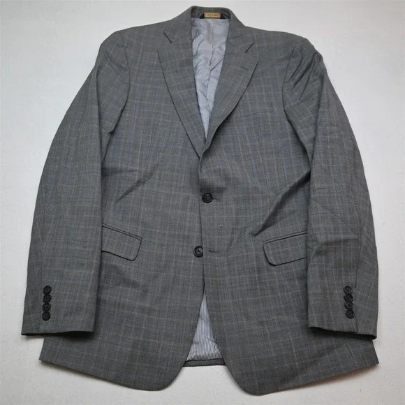Brooks Brothers 38R 32x34 Gray Glenn Check 100% Wool Explorer Fitzgerald Suit